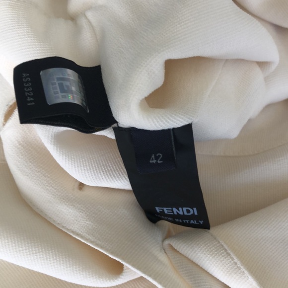 FENDI cream silk dress open back Size 6 - Picture 13 of 16